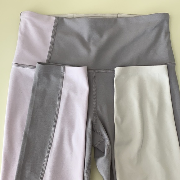 ATHLETA | Elation Asymmetrical 7/8 Tight in Powervita Colorblock Lilac Stone •XS - Picture 9 of 15